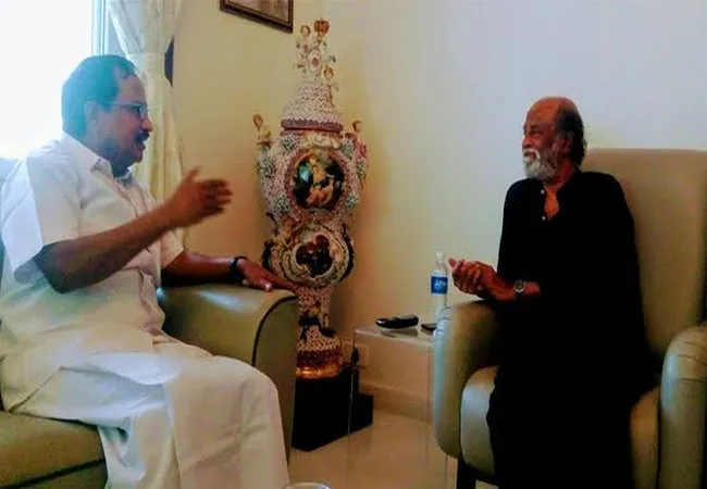 chennai actor rajinikanth meet with tamilaruvi manian 